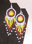 hand beaded dangle earrings with sequin