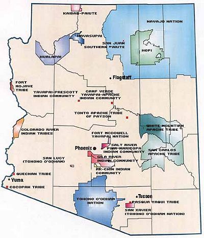 arizona reservations map