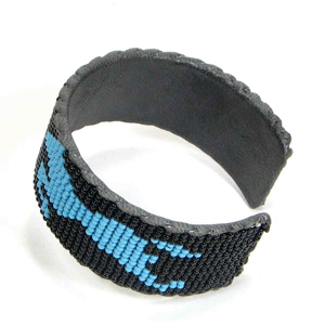 running horses beaded cuff bracelet