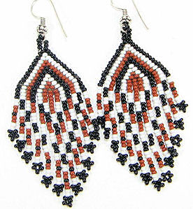 hand beaded butterfly lariat necklace and earrings set