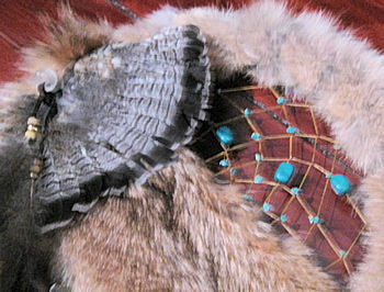 coyote dreamcatcher shield detail