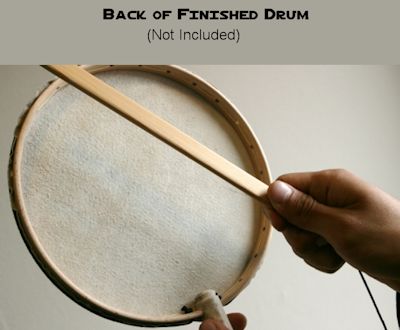 Finished Eskimo style drum, back