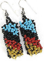 hand beaded necklace and earrings set