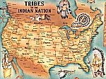 Native American Tribes by States Poster