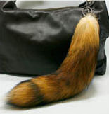 canadian red fox tail purse ornament.