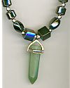 Magnetized Hematite Necklace with Aventurine Point