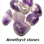 detail of amethyst stones