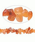 50 Carnelian Agate Chip Beads