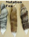 Large Cross Fox Tail with Ball Chain Fastener