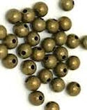 100 8mm Old French Style Solid Antique Brass Beads