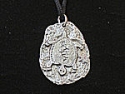 Turtle medallion pewter pendant