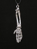 Pewter skeleton arm pendant