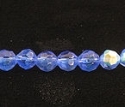 Blue faceted czech beads