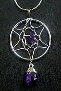 Dream Catcher with amethyst necklace