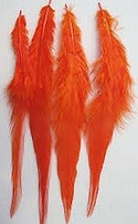 3-6" Dyed Red Loose Rooster Hackles