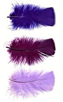 3-5" Dyed Purple Mix Loose Turkey Plumage