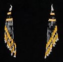 Cascade orange seed bead earrings