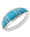 Zuni Inspired Inlaid Turquoise Ring