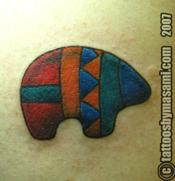 zuni bear tattoo design. RELATED LINKS: Native American Tattoo Gallery