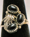 Black Onyx Navajo Sterling Silver Ring #21