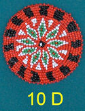 3" Seed Bead Rosette #10D