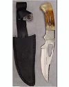 9" Bone Handle Hunting Knife with Sheath