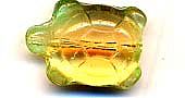 14x19mm Amber Turtle Bead