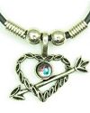 Heart with Arrow Pewter Necklace