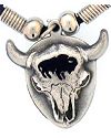 Bison Skull with Buffalo Pendant