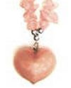 18" Rose Quartz Heart Chip Necklace