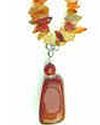 18" Carnelian Agate Chip Necklace with Nugget