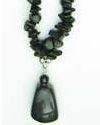 Black Onyx Chip Necklace with Nugget