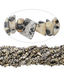 16" Strand Dalmation Jasper Drilled Chip Beads
