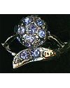 Ladies Globe Light Sapphire CZ Ring