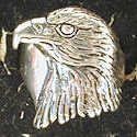 silver eagle head ring