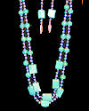 2 Strand Jade Necklace & Earrings Set