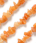 16" Strand Red Aventurine Gemstone Chip Beads