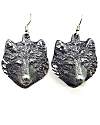 Wolf Face 3-D Earrings <font color=red>ONLY 1 LEFT!</font>