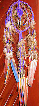 World Globe Dreamcatcher with Macaw Feathers