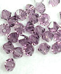 Amethyst 6mm Crystal Bicone Glass Beads