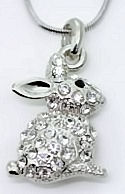 Austrian Crystal Rabbit Necklace