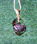 Banded Amethyst Faceted Point Necklace