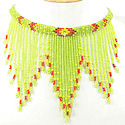 Lime Green Beaded  seed bead Necklace