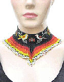 Birds Multi-Color Beaded Choker Necklace