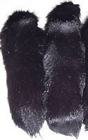 Black Fox Tail with Ball Chain Fastener