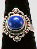 Blue Lapis Sterling Silver Ring #116