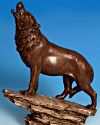 Howling Wolf Carved Look Statue - <font color="red">ONLY 1 LEFT!</FONT>