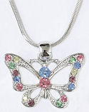 Crystal Butterfly Necklace II