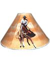 Cutting Horse Hand Painted Lampshade