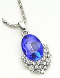 Saphire Blue Rhinestone necklace